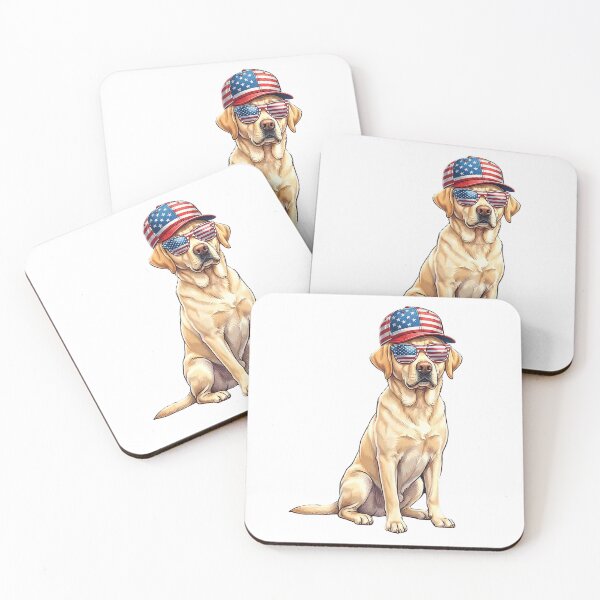 Item preview, American Flag Labrador Retriever Dog Yellow Lab Patriotic T-Shirt designed and sold by ‘Nothing Scares Me’ Store.