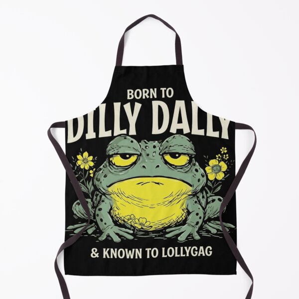 Item preview, Born to Dilly Dally Known to Lollygag Funny Frog Vintage Aesthetic designed and sold by haitrieuic96.