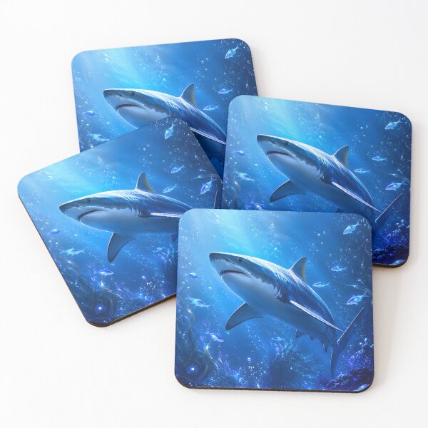 Item preview, Great White Shark Underwater Ocean Art designed and sold by SRY DESIGN.