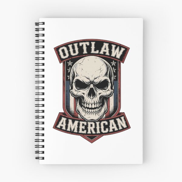 Item preview, Outlaw American Vintage Skull Shield Emblem designed and sold by samadchabot.