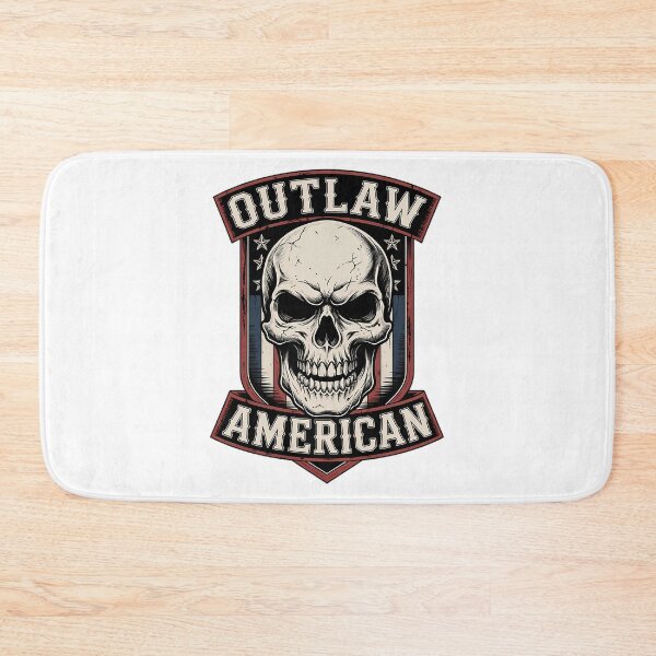 Item preview, Outlaw American Vintage Skull Shield Emblem designed and sold by samadchabot.