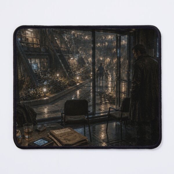 Item preview, Sci-Fi Apartment Window View | Dystopian Space Station Interior Art designed and sold by Element Horizon Studio.