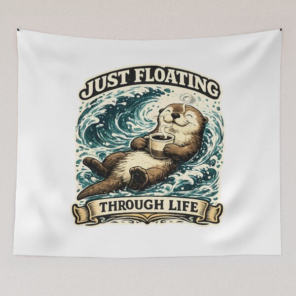 Item preview, Just Floating Through Life Sea Otter Coffee designed and sold by Mr Lee.