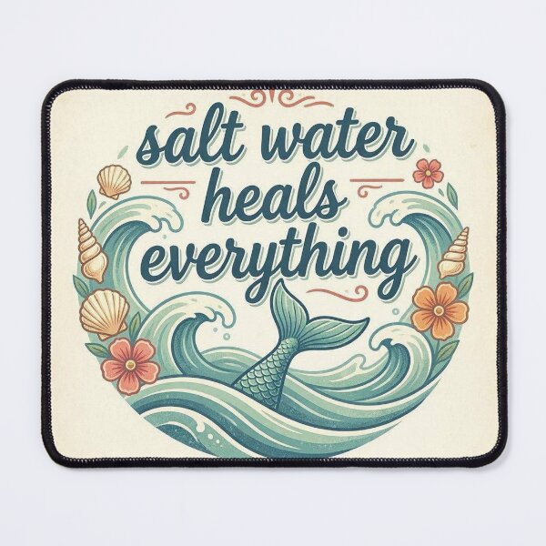 Item preview, Salt Water Heals Everything T-Shirt | Funny Summer Gift | Beach Lover Shirt | Mermaid Tee designed and sold by SunnyDesign82.