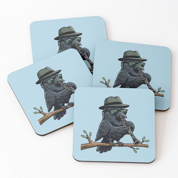 Item preview, Jazz Crow – Clarinet on the Branch designed and sold by Dogandesighn.