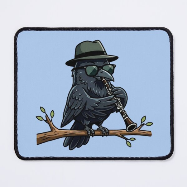 Item preview, Jazz Crow – Clarinet on the Branch designed and sold by Dogandesighn.