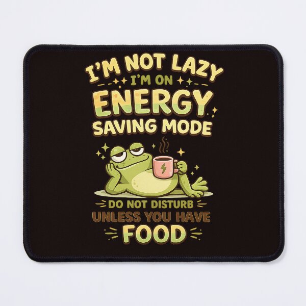 Item preview, Funny Frog Energy Saving Mode | Cute Frog Meme | Lazy Frog Cartoon designed and sold by Tadeusz1.