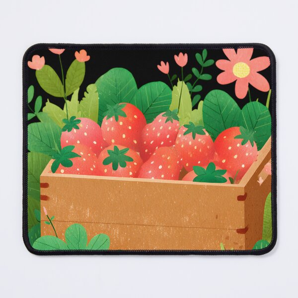 Item preview, Fresh Strawberry Harvest in Wooden Crate designed and sold by AMIDATORA.