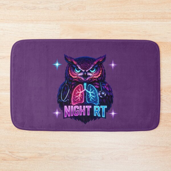 Item preview, Night Shift RT Respiratory Therapist Owl Neon Lungs Medical Night Worker Gift designed and sold by ClinicalHubs.