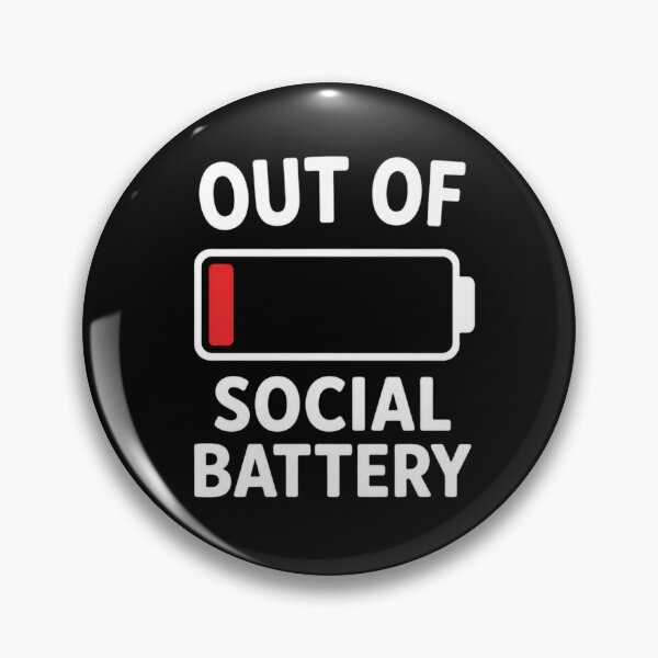 Item preview, Out of social battery introvert joke designed and sold by vecart34.