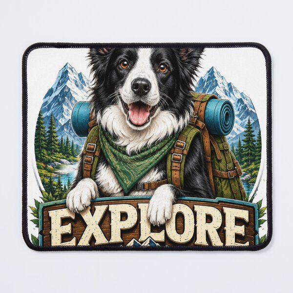 Item preview, Explore More Adventure Dog Hiking Sticker designed and sold by PawFusionArt.