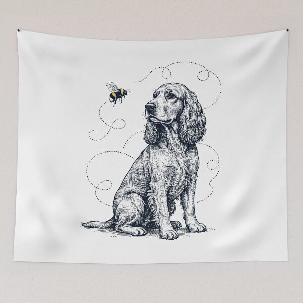 Item preview, Cocker Spaniel Bumble Bee Honeybee Dog Lover designed and sold by Kimberley King Art  King Art.