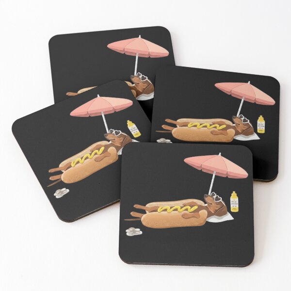 Item preview, Funny Dachshund Hot Dog Pun Beach Summer Vibes designed and sold by haitrieuic96.