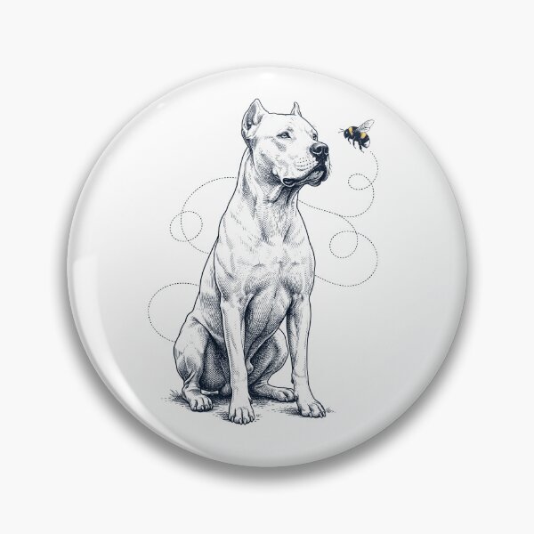 Aperçu de l'œuvre Dogo Argentino Bourdon Abeille Amoureux des chiens créée et vendue par Kimberley King Art King Art.