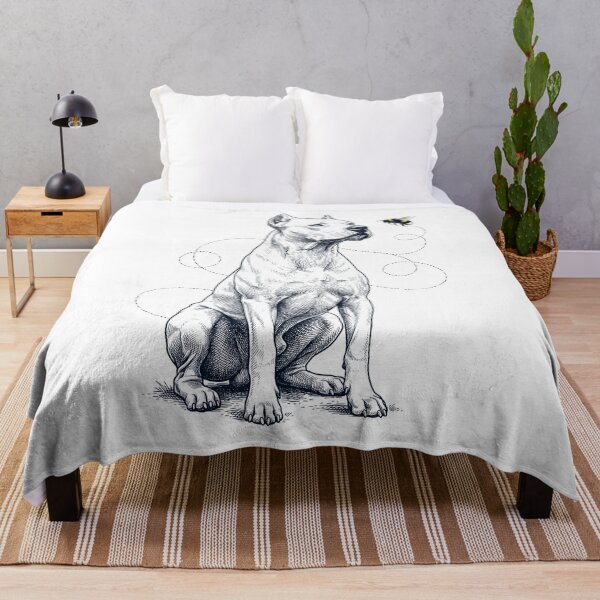 Aperçu de l'œuvre Dogo Argentino Bourdon Abeille Amoureux des chiens créée et vendue par Kimberley King Art  King Art.