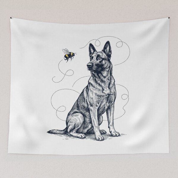 Item preview, Dutch Shepherd Bumble Bee Honeybee Dog Lover designed and sold by Kimberley King Art  King Art.