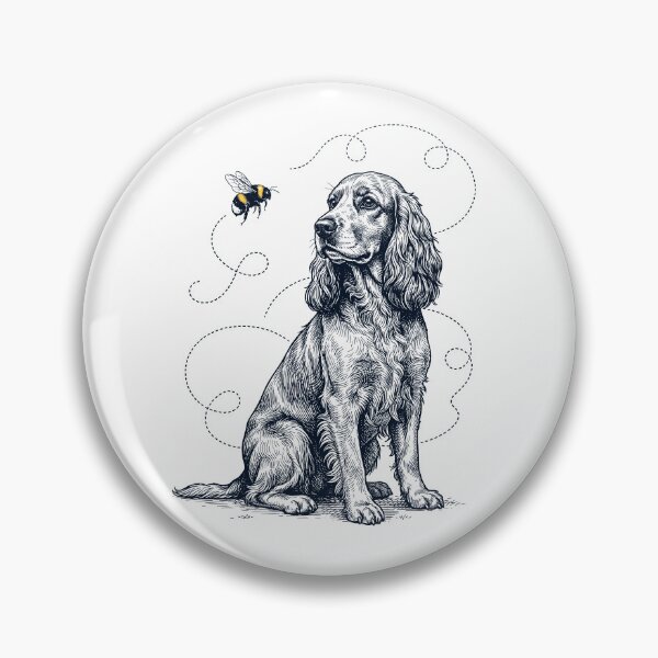 Item preview, English Cocker Spaniel Bumble Bee Honeybee Dog Lover designed and sold by Kimberley King Art  King Art.