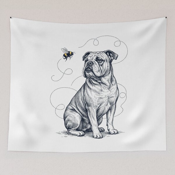 Item preview, English Bulldog Bumble Bee Honeybee Dog Lover designed and sold by Kimberley King Art  King Art.