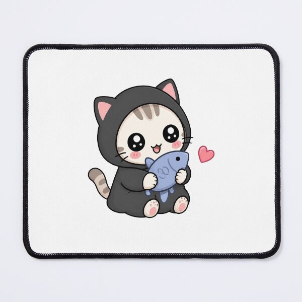 Item preview, Cat with Fish Plush designed and sold by Icareis-Studios.