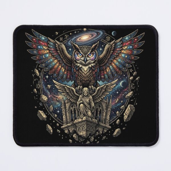 Item preview, Celestial Guardian – Cosmic Owl Cathedral designed and sold by Dogandesighn.