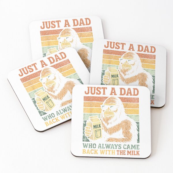 Item preview, Bigfoot Papa, Just A Dad Who Always Came Back with The Milk T-Shirt designed and sold by DArtfulStudio.