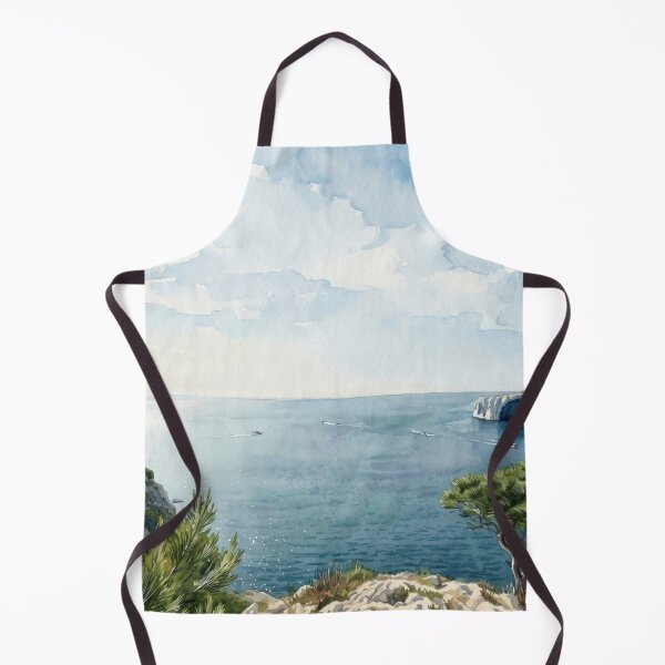 Item preview, Cassis Calanques & Sea Cave in Watercolor Style designed and sold by M.ALK.Watercolor.