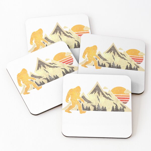 Item preview, Bigfoot Vintage Mountain Sun Sasquatch Camping Hiking T-Shirt designed and sold by DArtfulStudio.