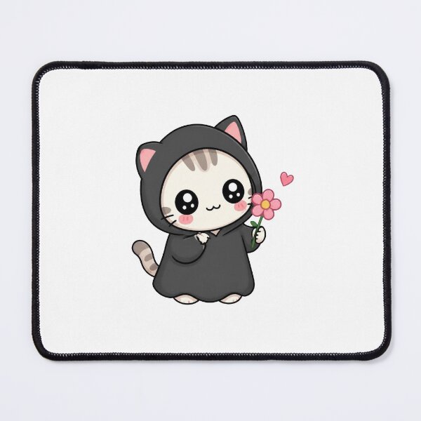 Item preview, Cat with Pink Flower designed and sold by Icareis-Studios.