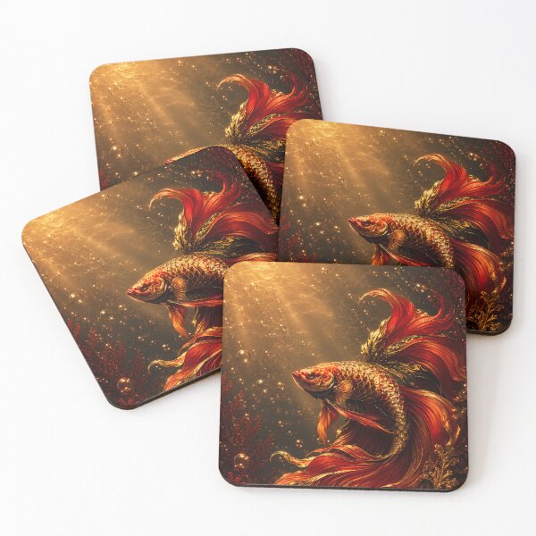 Item preview, Red Gold Betta Fish Fantasy designed and sold by SRY DESIGN.