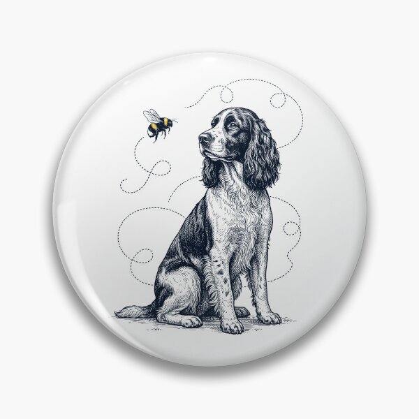 Item preview, English Springer Spaniel Bumble Bee Honeybee Dog Lover designed and sold by Kimberley King Art  King Art.