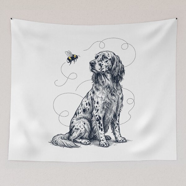 Item preview, English Setter Bumble Bee Honeybee Dog Lover designed and sold by Kimberley King Art  King Art.