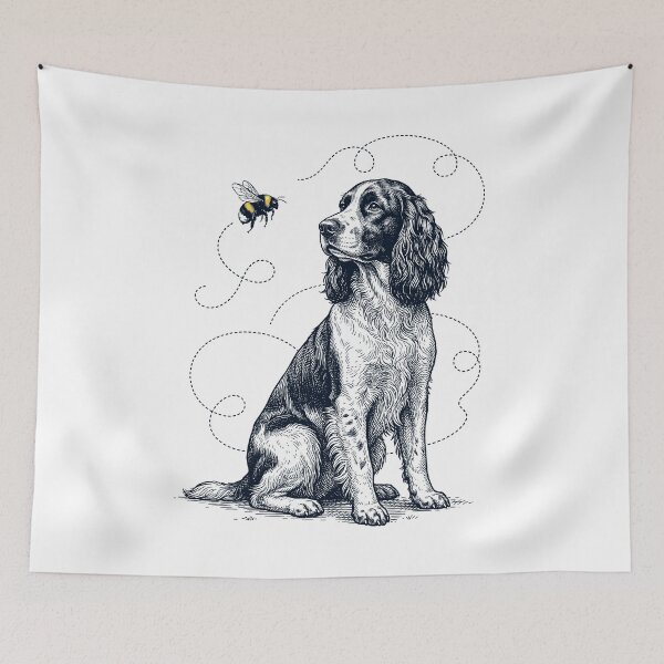 Item preview, English Springer Spaniel Bumble Bee Honeybee Dog Lover designed and sold by Kimberley King Art  King Art.