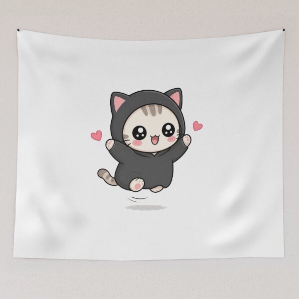 Item preview, Happy Jumping Cat designed and sold by Icareis-Studios.