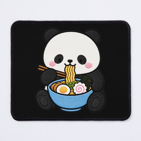 Item preview, Panda Ramen Embroidery Patch | Cute Kawaii Panda Noodle Lover designed and sold by ColorSplash123.