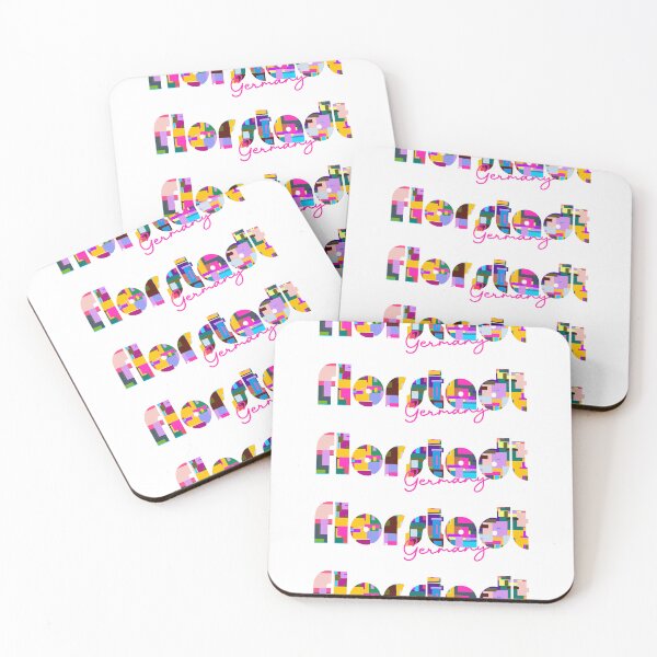 Item preview, Florstadt, Germany, Vibrant Abstract City Typography Art designed and sold by Wanderful-roads.