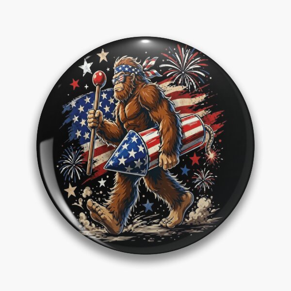 Item preview, Patriotic Bigfoot 4th of July Sasquatch American Flag Fireworks designed and sold by haitrieuic96.