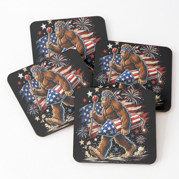 Item preview, Patriotic Bigfoot 4th of July Sasquatch American Flag Fireworks designed and sold by haitrieuic96.