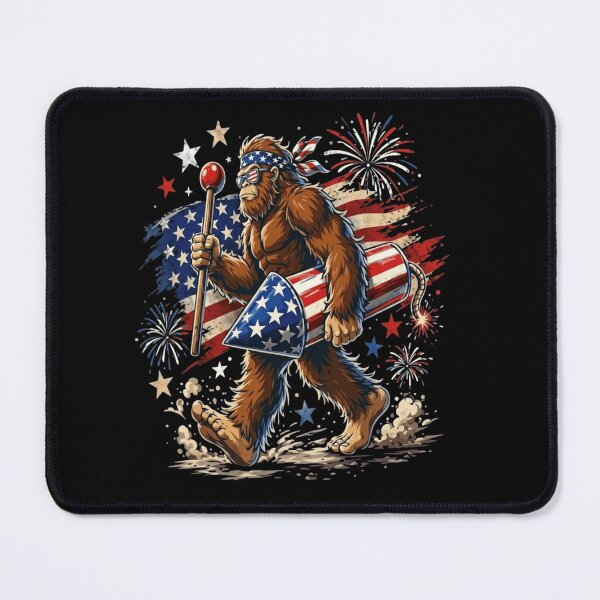 Item preview, Patriotic Bigfoot 4th of July Sasquatch American Flag Fireworks designed and sold by haitrieuic96.