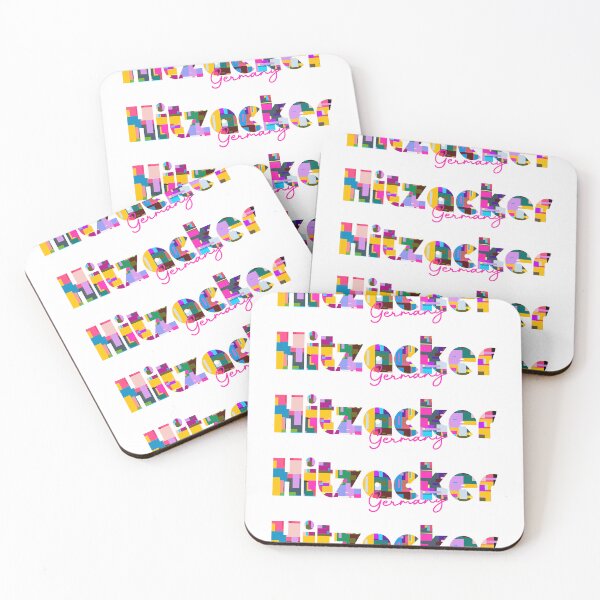 Item preview, Hitzacker, Germany, Vibrant Abstract City Typography Art designed and sold by Wanderful-roads.
