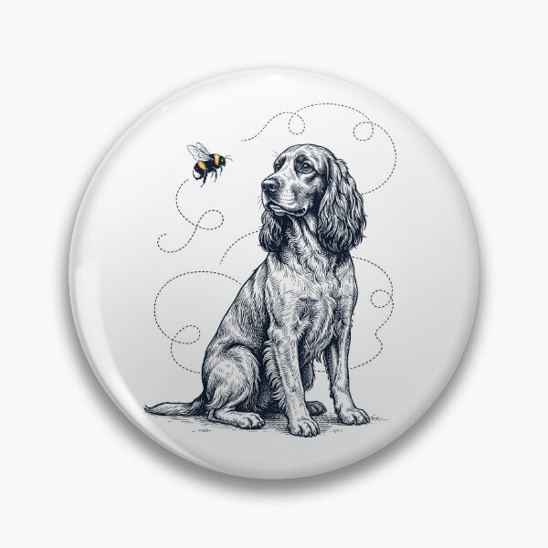 Item preview, Field Spaniel Bumble Bee Honeybee Dog Lover designed and sold by Kimberley King Art  King Art.