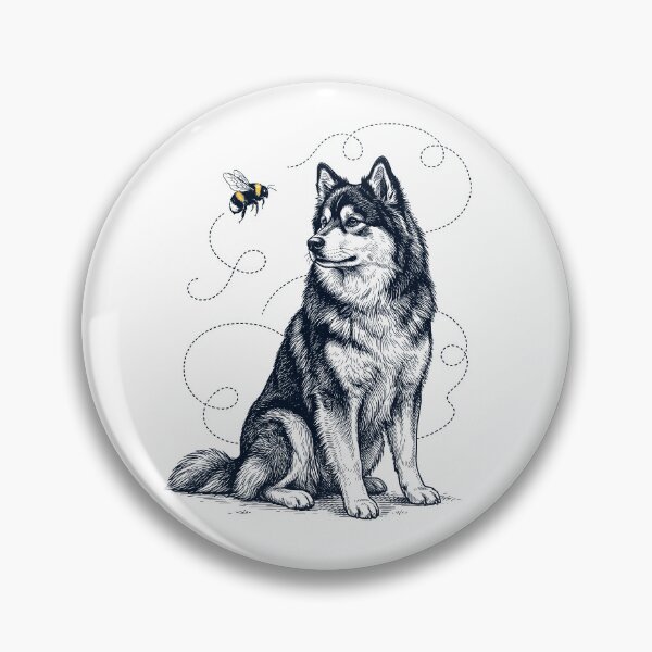 Item preview, Finnish Lapphund Bumble Bee Honeybee Dog Lover designed and sold by Kimberley King Art  King Art.
