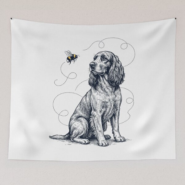 Item preview, Field Spaniel Bumble Bee Honeybee Dog Lover designed and sold by Kimberley King Art  King Art.