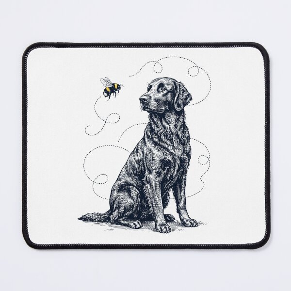 Item preview, Flat Coated Retriever Bumble Bee Honeybee Dog Lover designed and sold by Kimberley King Art  King Art.