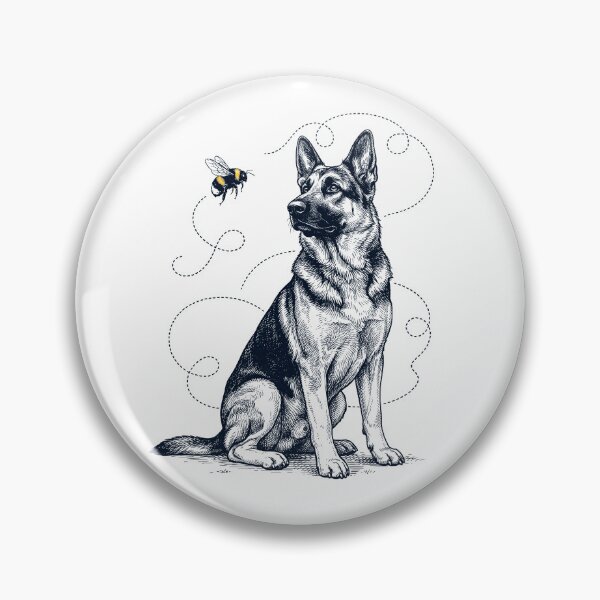 Item preview, German Shepherd Bumble Bee Honeybee Dog Lover designed and sold by Kimberley King Art  King Art.