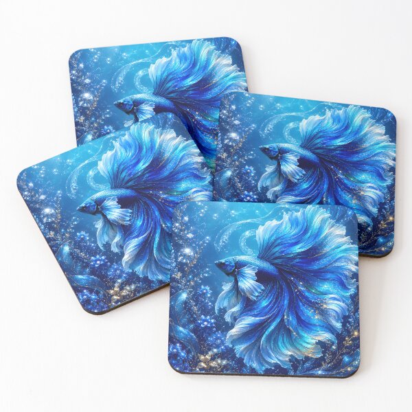 Item preview, Blue Betta Fish Underwater Fantasy designed and sold by SRY DESIGN.