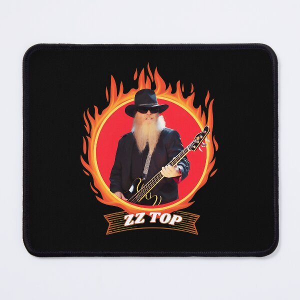 Item preview, ZZs TOP Dustys Hills Fire Portrait Bass Guitar designed and sold by MeanpersonaArt.