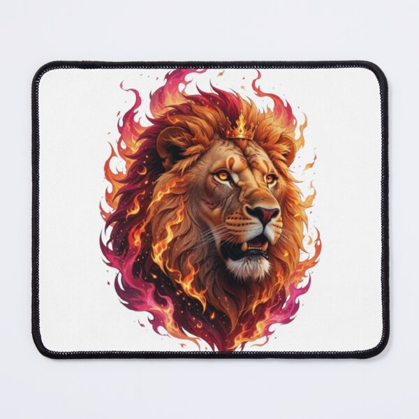 Item preview, Realistic Fire Lion Portrait designed and sold by PixelStyle Studio.