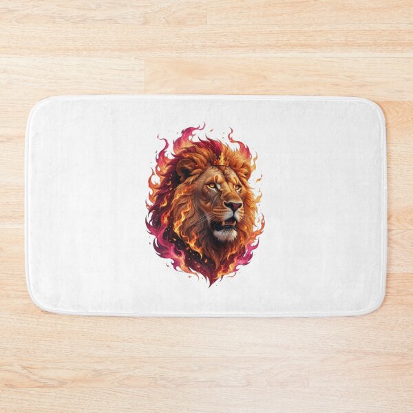 Item preview, Realistic Fire Lion Portrait designed and sold by PixelStyle Studio.