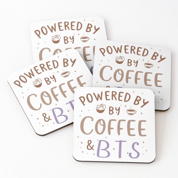 Item preview, Powered By Coffee & BTS designed and sold by magicshopmarket.