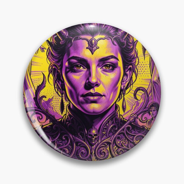 Item preview, Majestic fantasy figure in Warhol Pop Art style with horns, vibrant colors and a mystical aura designed and sold by FotoworldEdel.